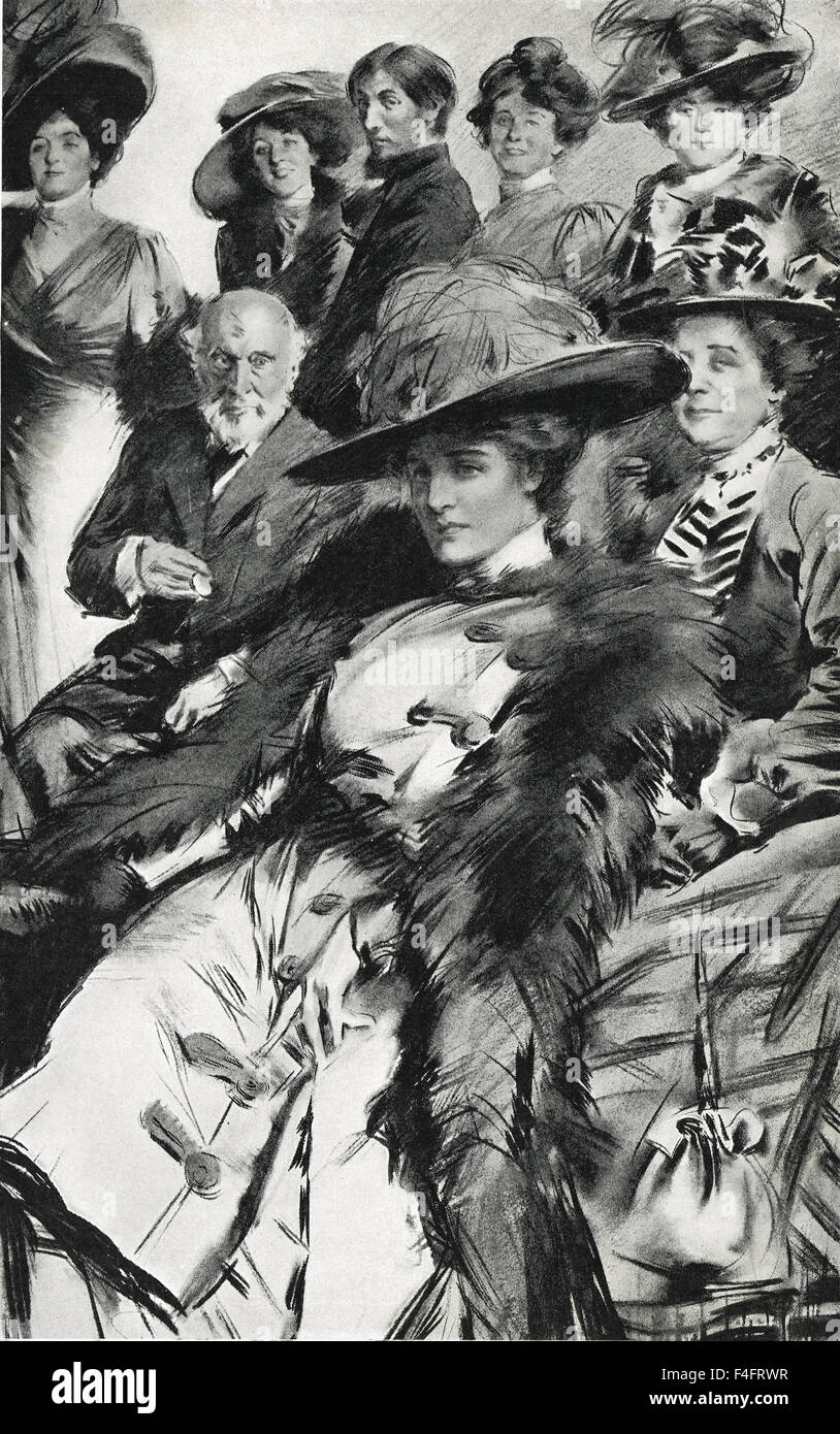 Ein Edwardian Bildbetrachtung Salon 1911 Stockfoto