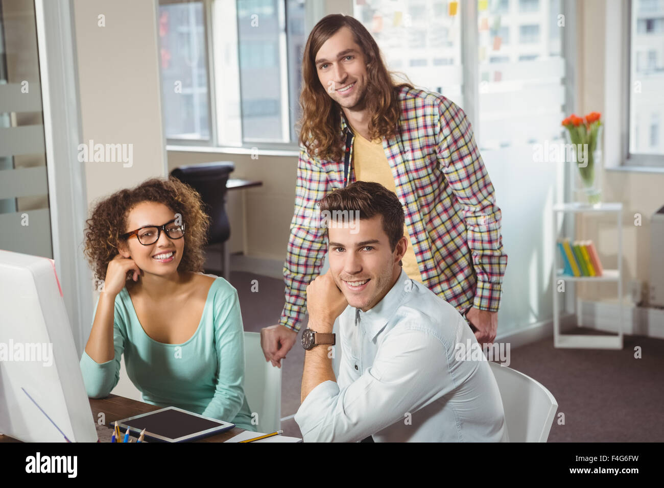 Porträt von kreativen Geschäftsleuten Stockfoto