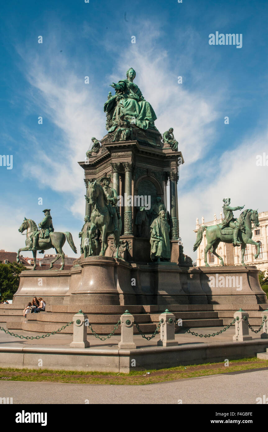 Denkmal der Kaiserin Maria Theresia in Maria-Theresien-Platz, Vienna Stockfoto