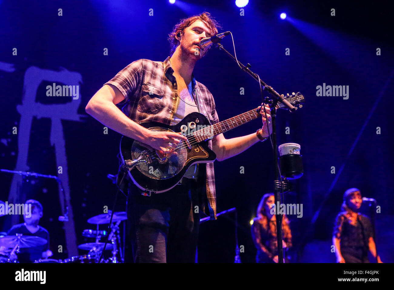 Musik Künstler HOZIER führt im roten Hut Amphitheater in North Carolina.  Andrew Hozier-Byrne (geboren 17. März 1990), bekannt als Hozier, ist ein irischer Sänger und Songwriter aus Bray, County Wicklow.  Er veröffentlicht seine Debüt-EP, mit der hit single "bring mich zur Kirche", im Jahr 2013 und seine zweite EP von Eden, im Jahr 2014. Stockfoto