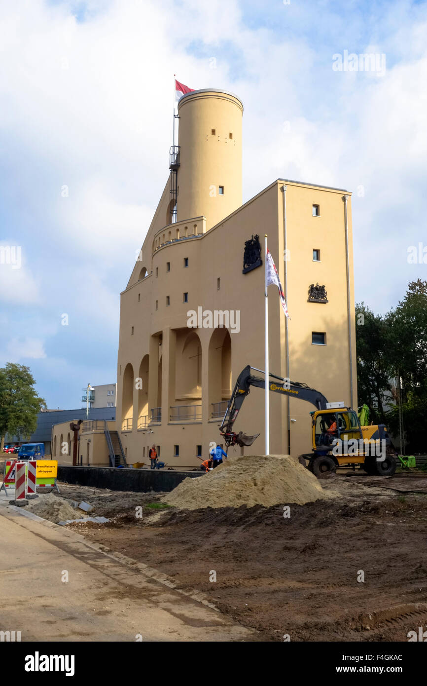 Schacht Nulland, Zeche laden Terminal, Welle, jetzt ein Denkmal und Museum in Limburg, Kerkrade, Niederlande. Stockfoto