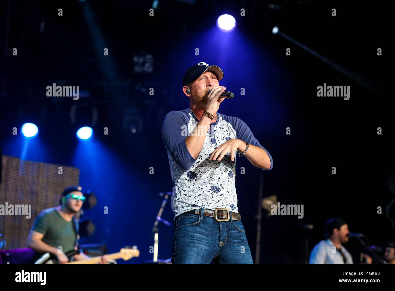 Musik-Künstler COLE SWINDELL bringen seiner Sommertour 2014 in Raleigh, NC. Stockfoto