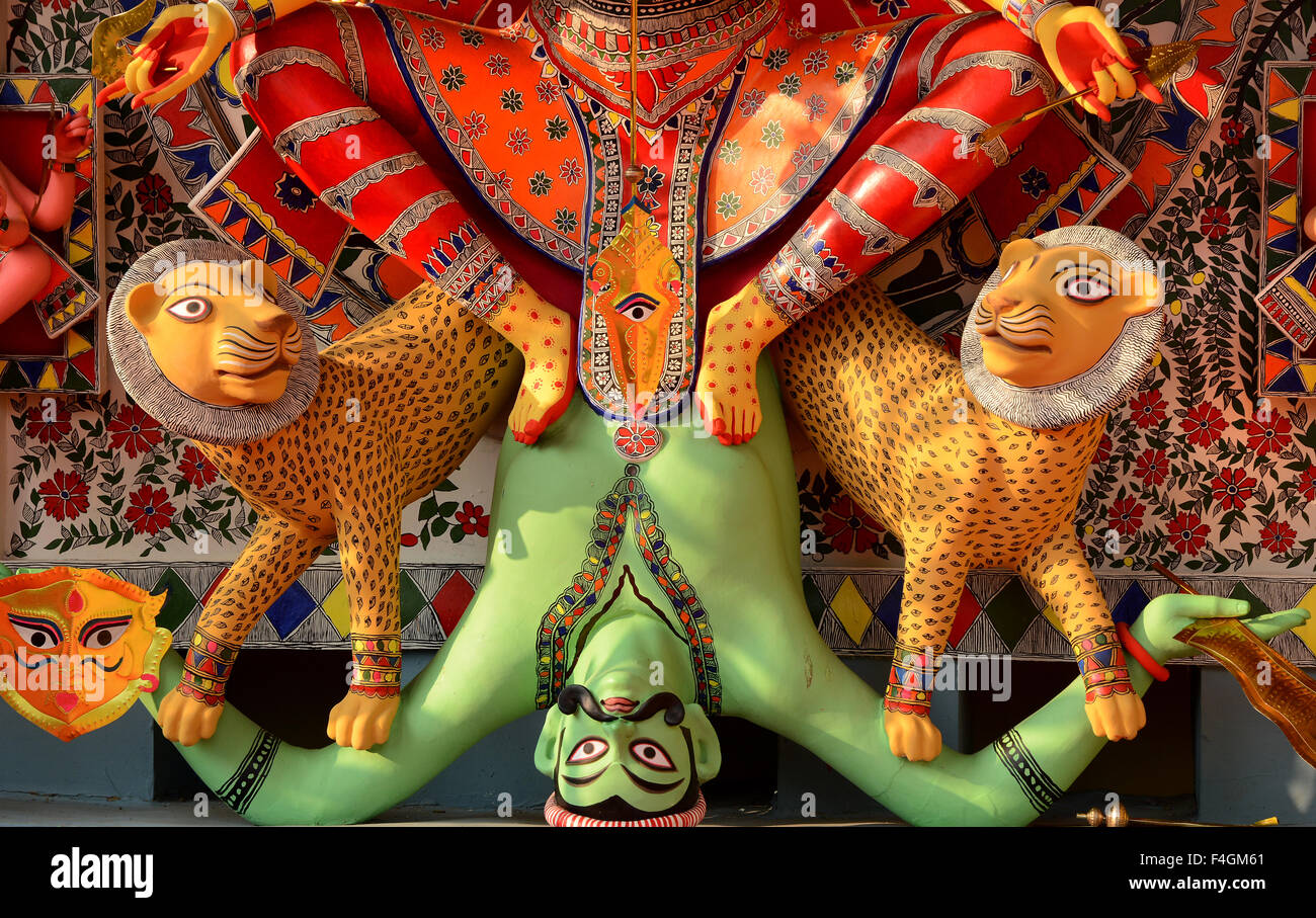 Ein Teil von Idol von Devi Durga Stockfoto