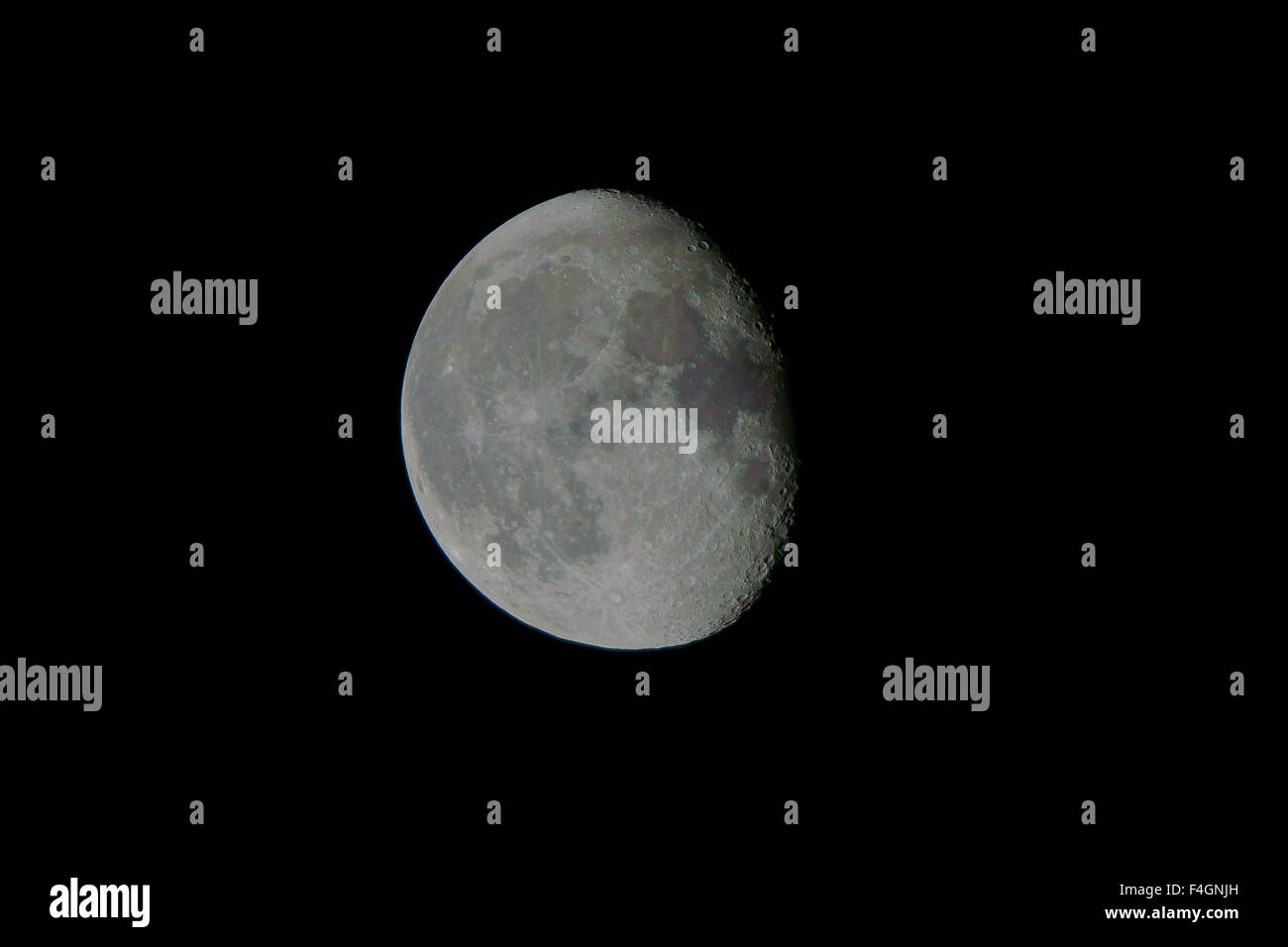 Mond in der Nacht in Los Angeles, Kalifornien Stockfoto