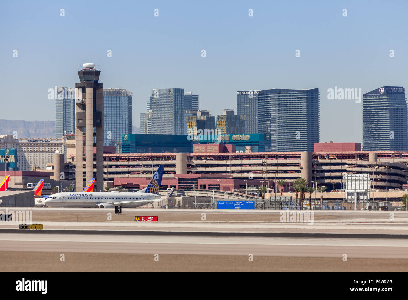 Air Traffic Control Tower in Las Vegas McCarran International Airport Stockfoto