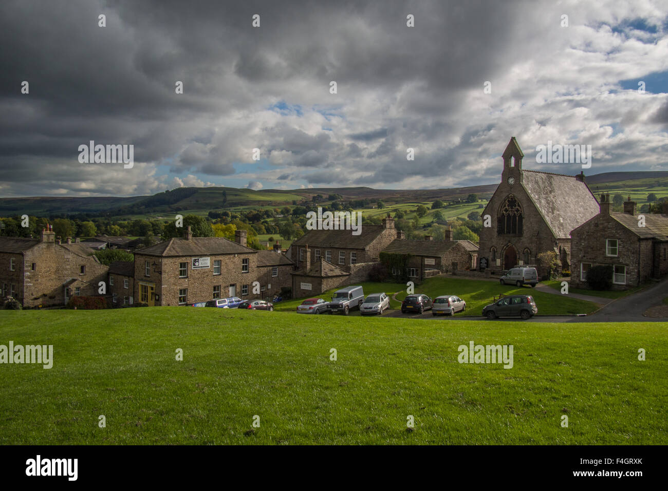 Reeth Dorf, Richmondshire, Yorkshire Dales, North Yorkshire, England Stockfoto