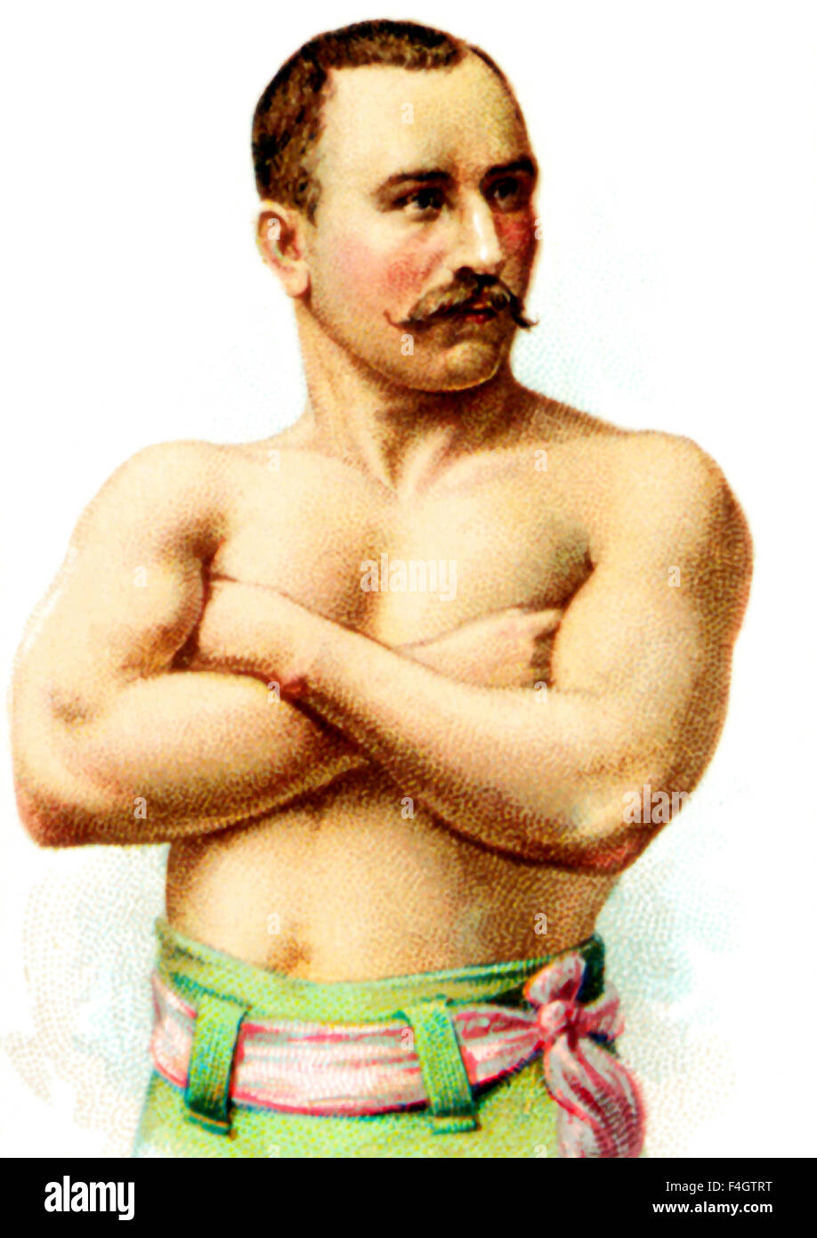 Vintage Porträt des kanadischen Mittelgewicht-Boxer George LaBlanche (1856-1918). LaBlanche (richtiger Name George Blais) wurde in Quebec geboren und erhielt den Spitznamen "The Marine". Er ist berühmt für ausschlagen World Champion im Mittelgewicht "Bali" Jack Dempsey 1889 mit einer illegalen Punsch. Stockfoto