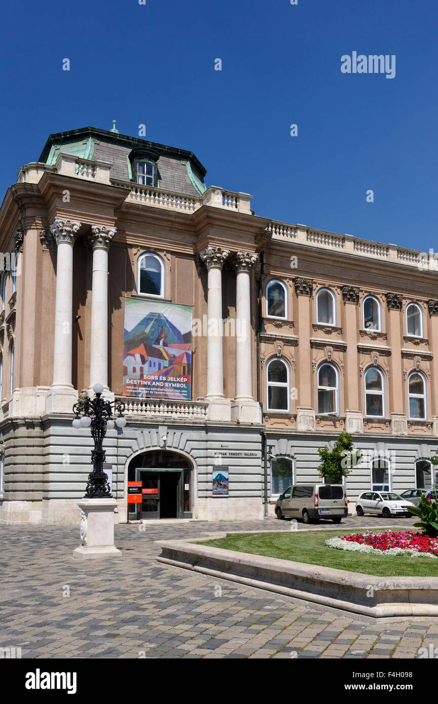 Der Teil der Ungarischen Nationalgalerie Gebäude zuvor den Königspalast, Budapest, Ungarn. Stockfoto