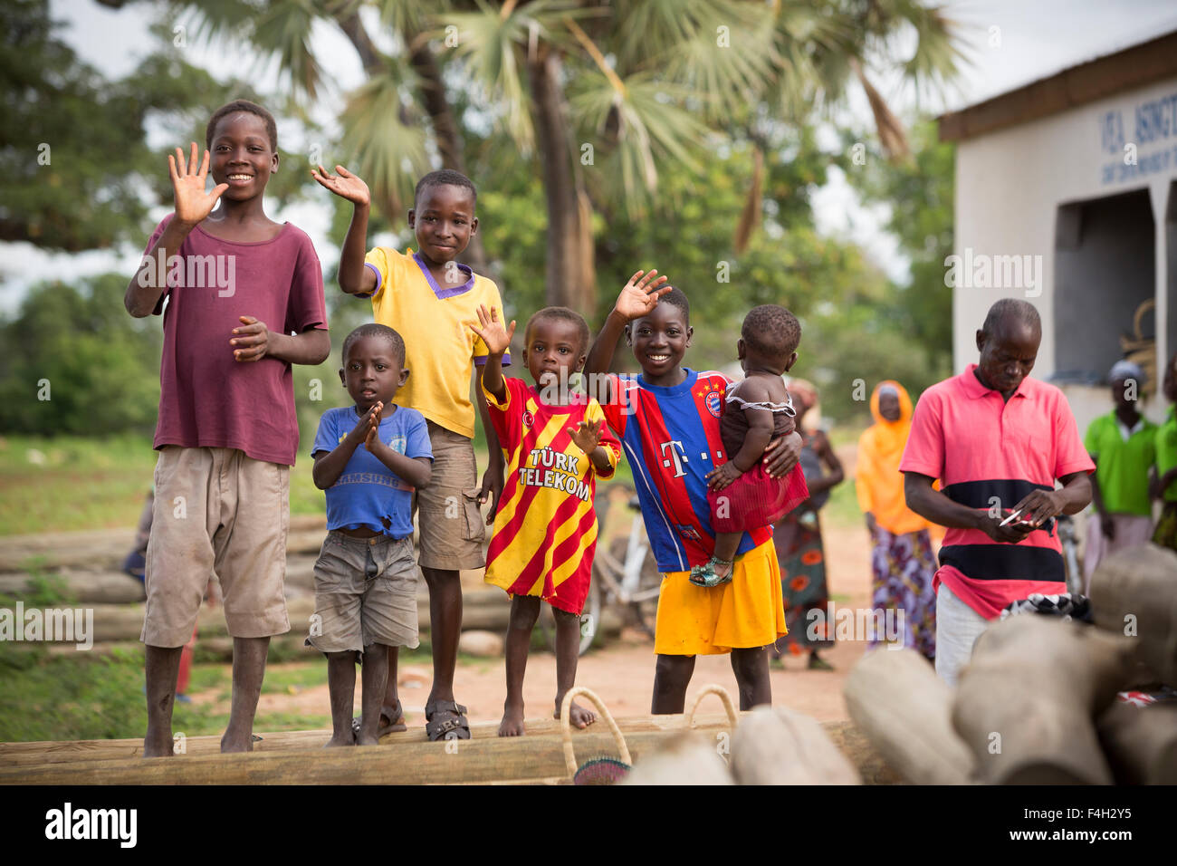 Kinder in Vea Dorf, Bolgatanga Distrikt, Ghana. Stockfoto
