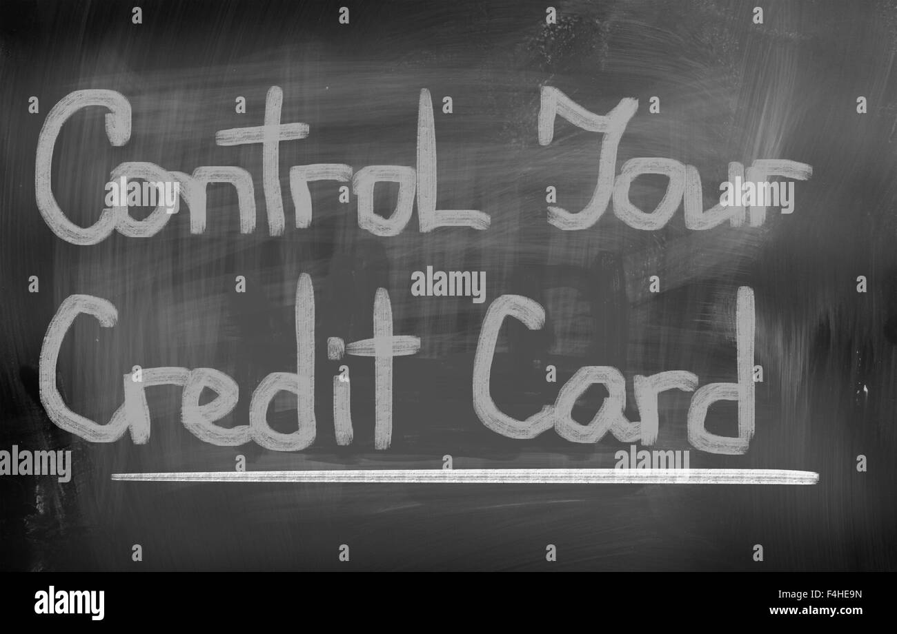 Steuern Sie Ihre Kreditkarten-Konzept Stockfoto