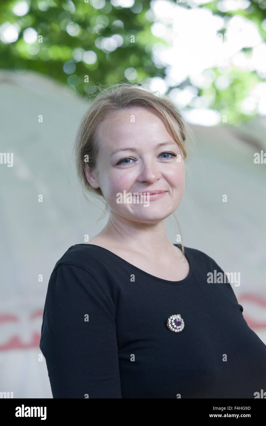 Lucy Ribchester, der schottische historische Fiction-Autor, auf dem Edinburgh International Book Festival 2015. Edinburgh, Schottland. Stockfoto