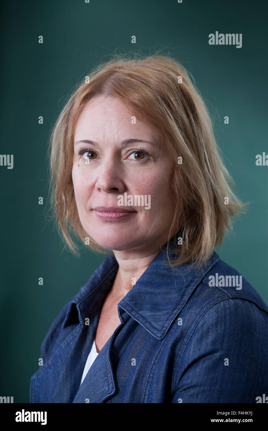 Cecilia Ekback, des schwedischen Autors an das Edinburgh International Book Festival 2015. Edinburgh, Schottland. 27. August 2015 Stockfoto