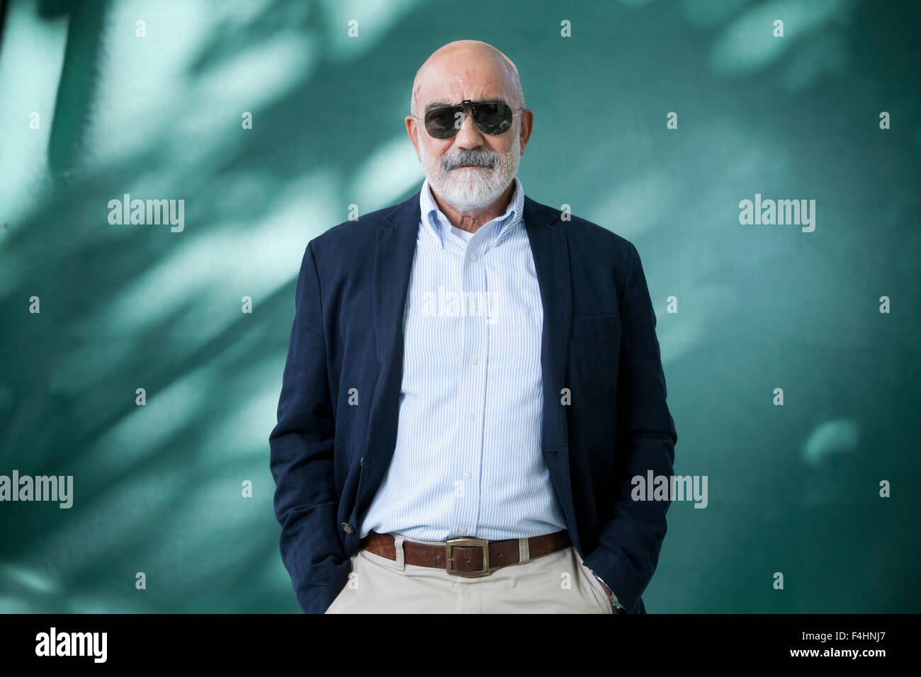 Ahmet Altan, türkischer Journalist und Autor, auf dem Edinburgh International Book Festival 2015. Edinburgh, Schottland. 27. August 2015 Stockfoto