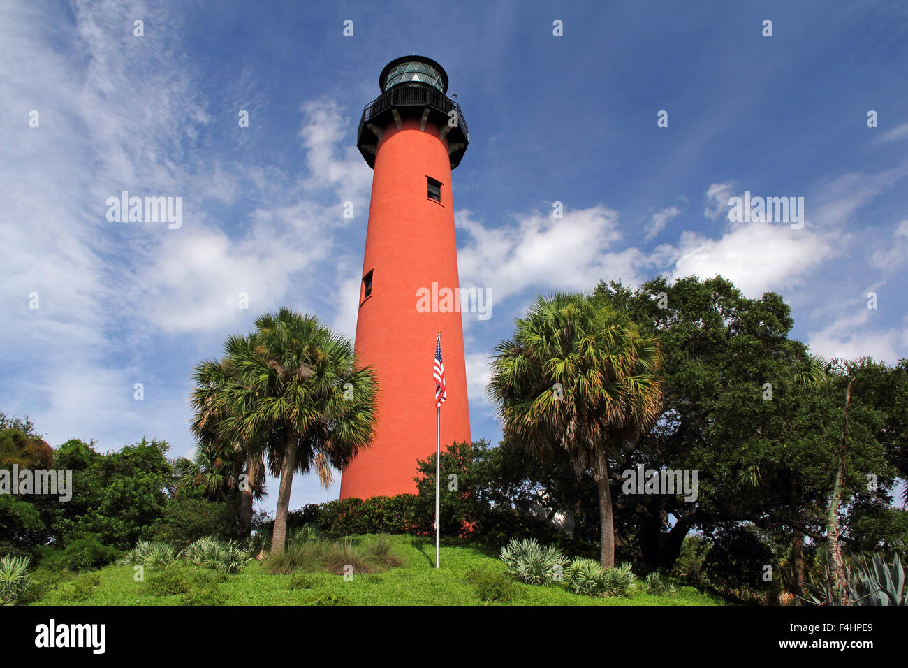 Malerische Jupiter-Leuchtturm in Palm Beach County, Süd-Florida Stockfoto