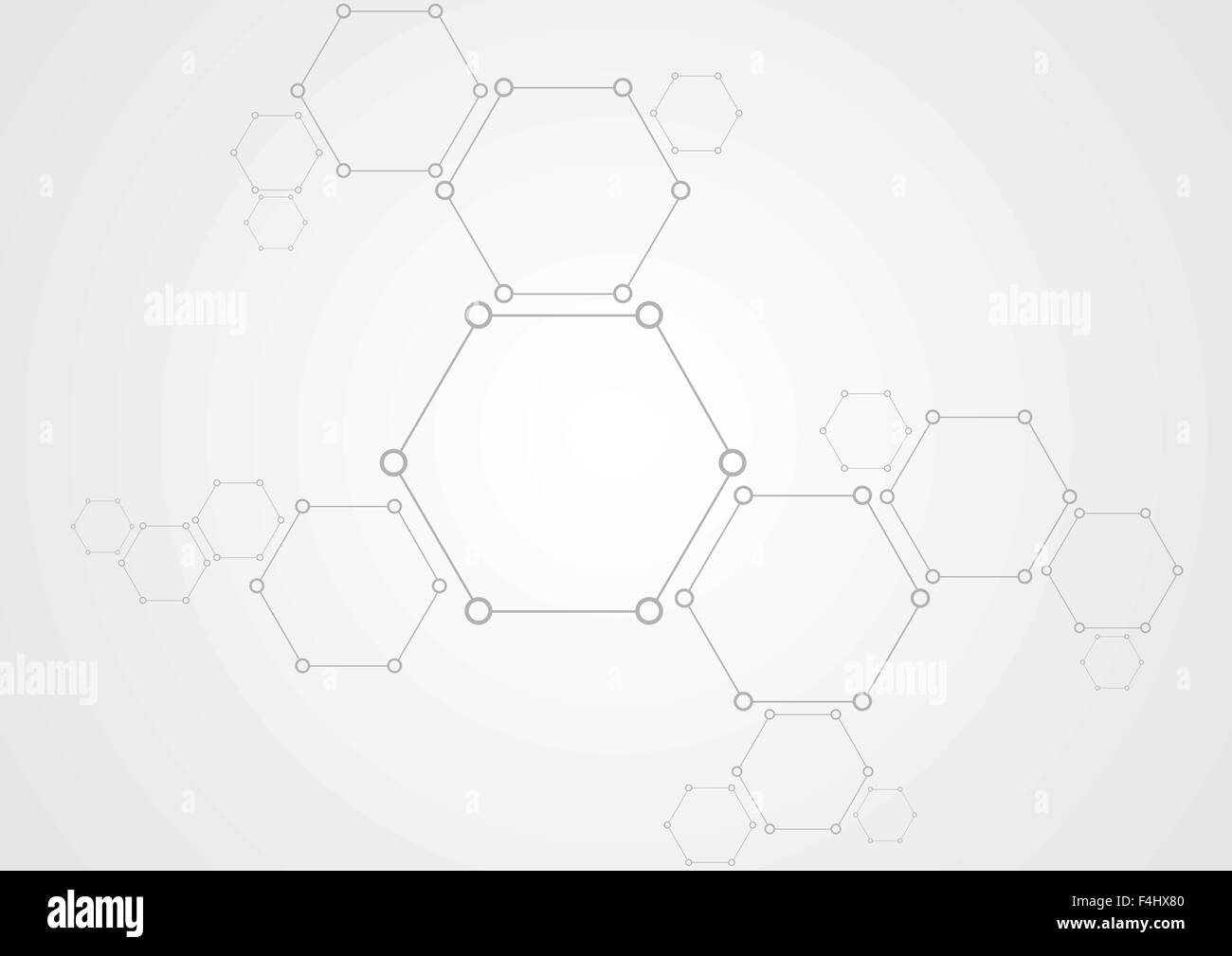 Molekulare Struktur abstrakten technischen Hintergrund. Licht grau Vektor Medizintechnik Stock Vektor