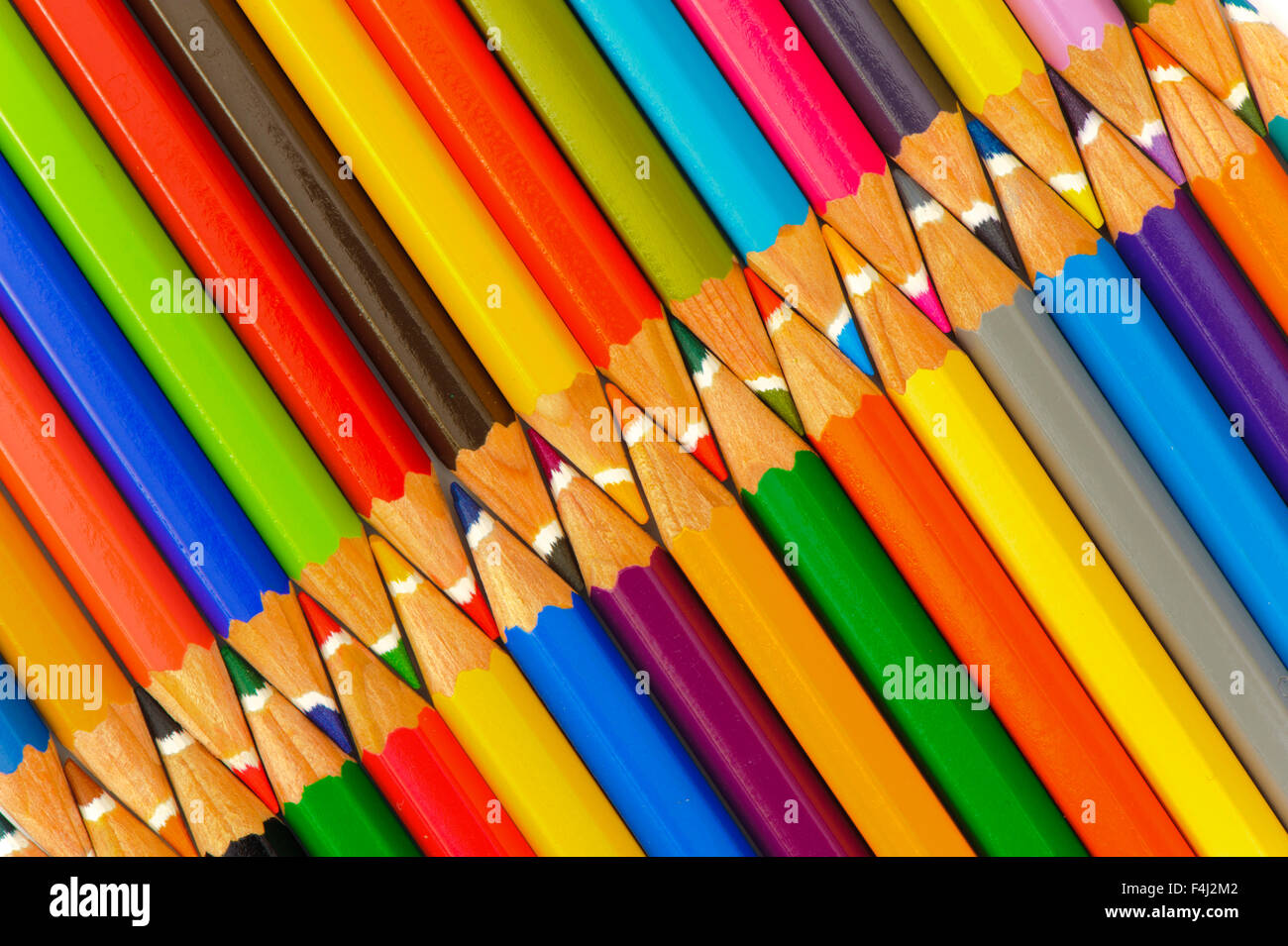 Buntstifte als Symbol für die Teamarbeit Stockfoto