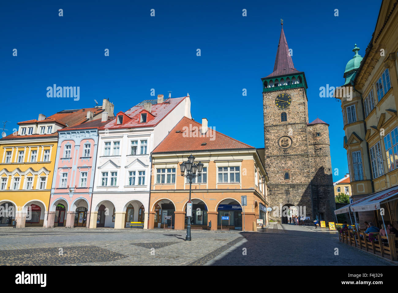 Valdstejnske Namesti, (Wallenstein-Platz), Jicin, ostböhmischen Kraj, Tschechische Republik Stockfoto