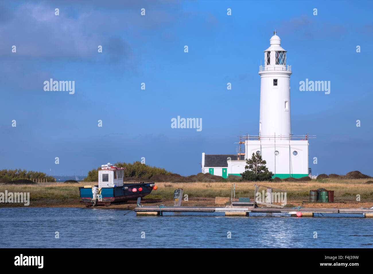 Hurst Point Lighthouse, Solent, Hampshire, England, Vereinigtes Königreich Stockfoto