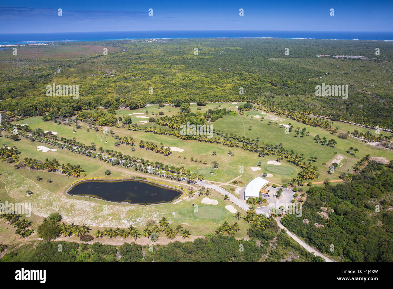 Golf Club in Bavaro, Punta Cana, Dominikanische Republik, Karibik, Karibik, Mittelamerika Stockfoto