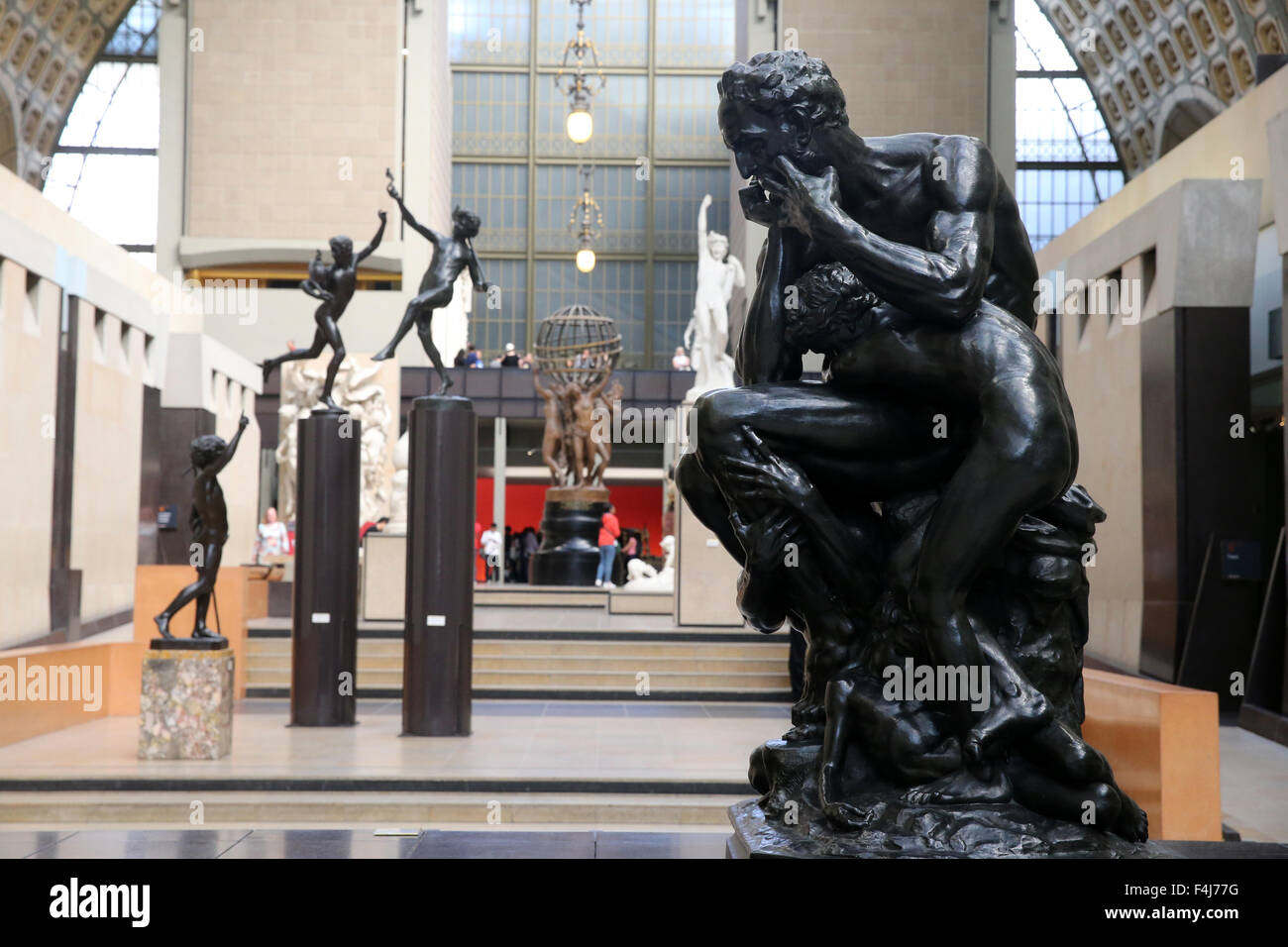 Große Halle des Musee d ' Orsay Kunstgalerie und Museum, Paris, Frankreich, Europa Stockfoto