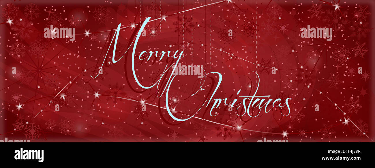 Red Christmas banner Stockfoto