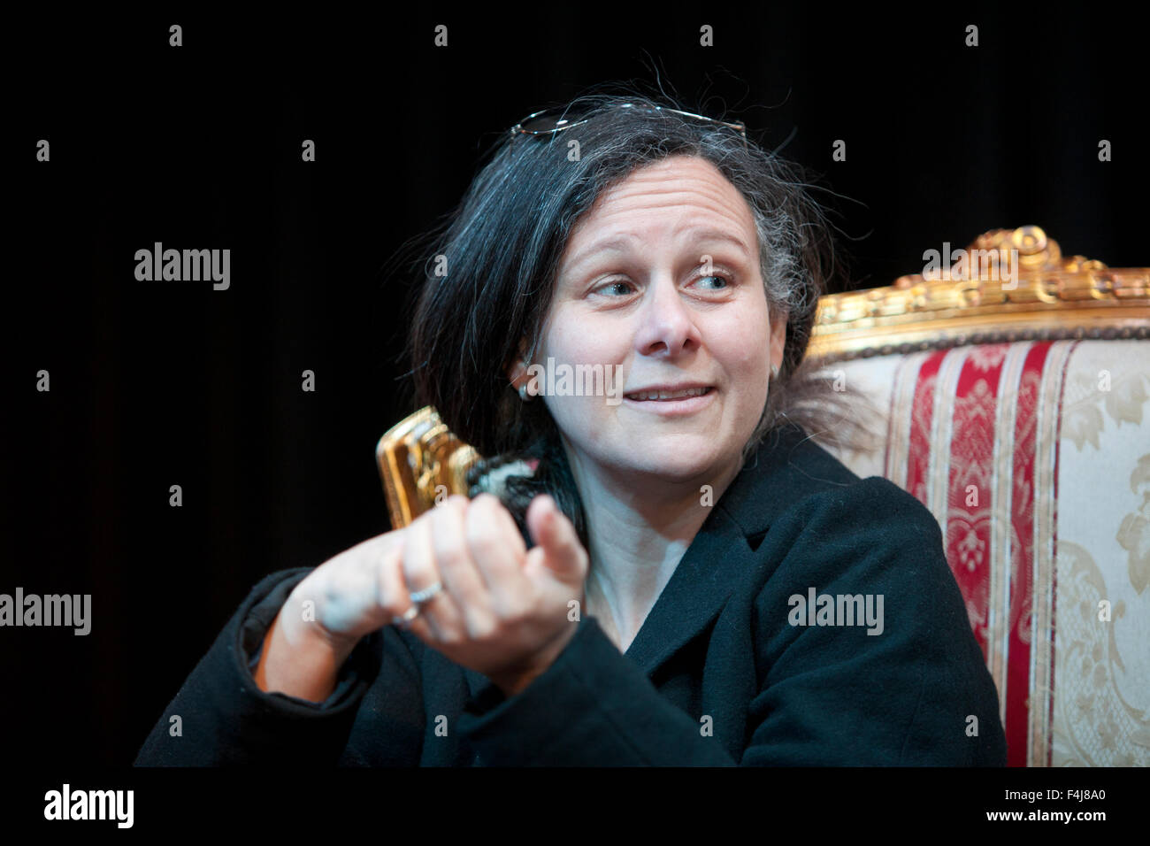 Sara Sheridan, historische Krimiautor auf der Summerhall historische Fiktion Festival 2015. Edinburgh, Schottland. 26. April 2015 Stockfoto