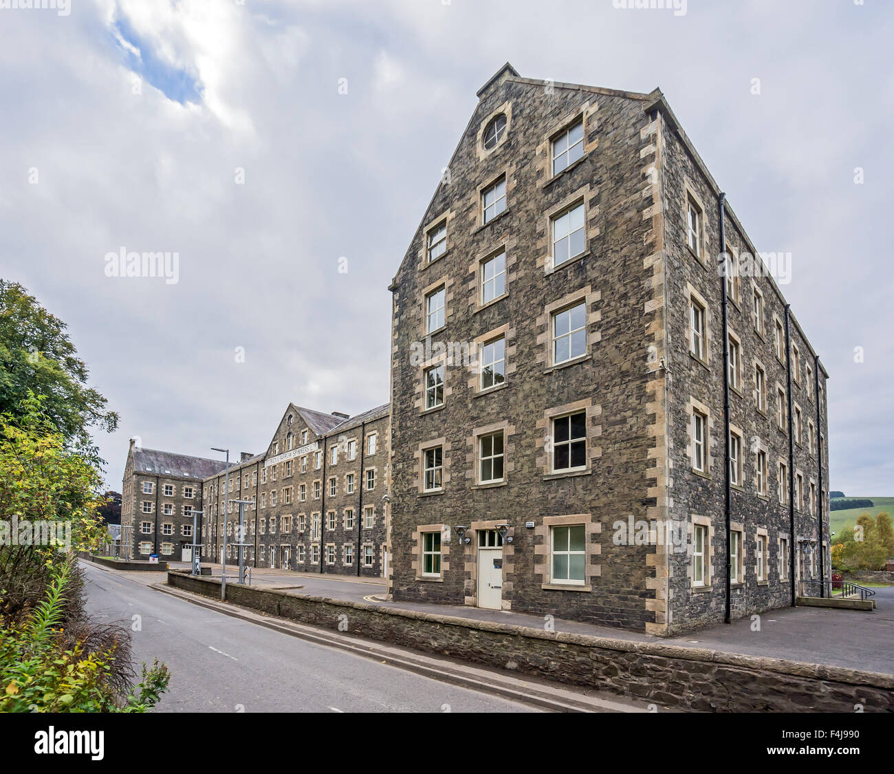 Ankertes & Schafgarbe SPINNER GmbH alte Fabrik In Selkirk schottischen Grenzen Schottland nun ankertes Riverside Business Center Stockfoto