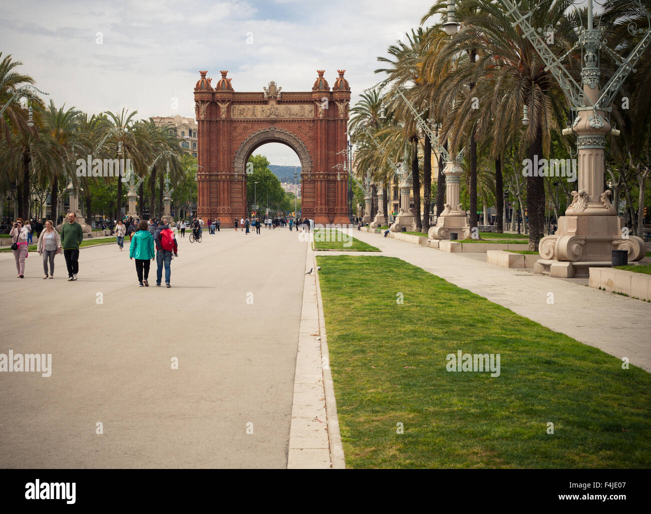 Triumphbogen in Barcelona Spanien Stockfoto