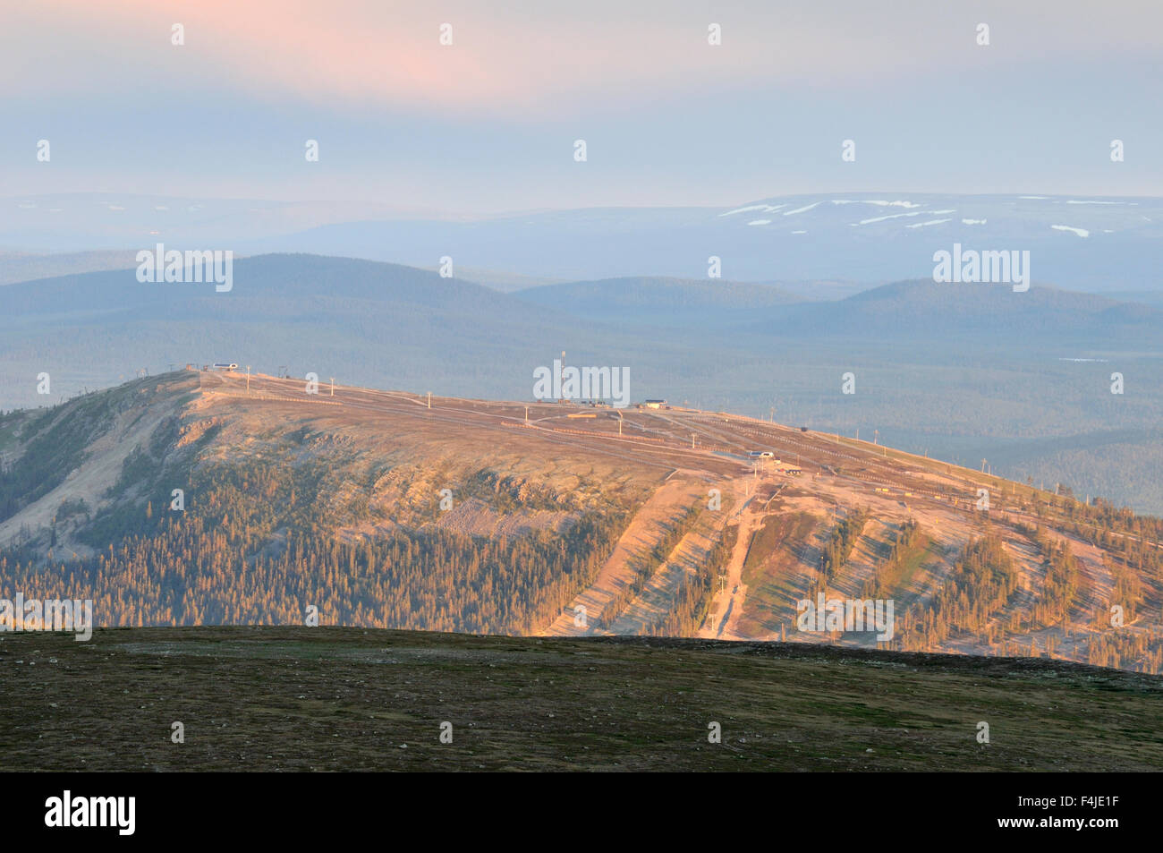 Farbe Bild Dalarna Urlaub horizontale Berg Scandinavia skandinavischen Gebirge Sommer Schweden Tourismus tourist Stockfoto