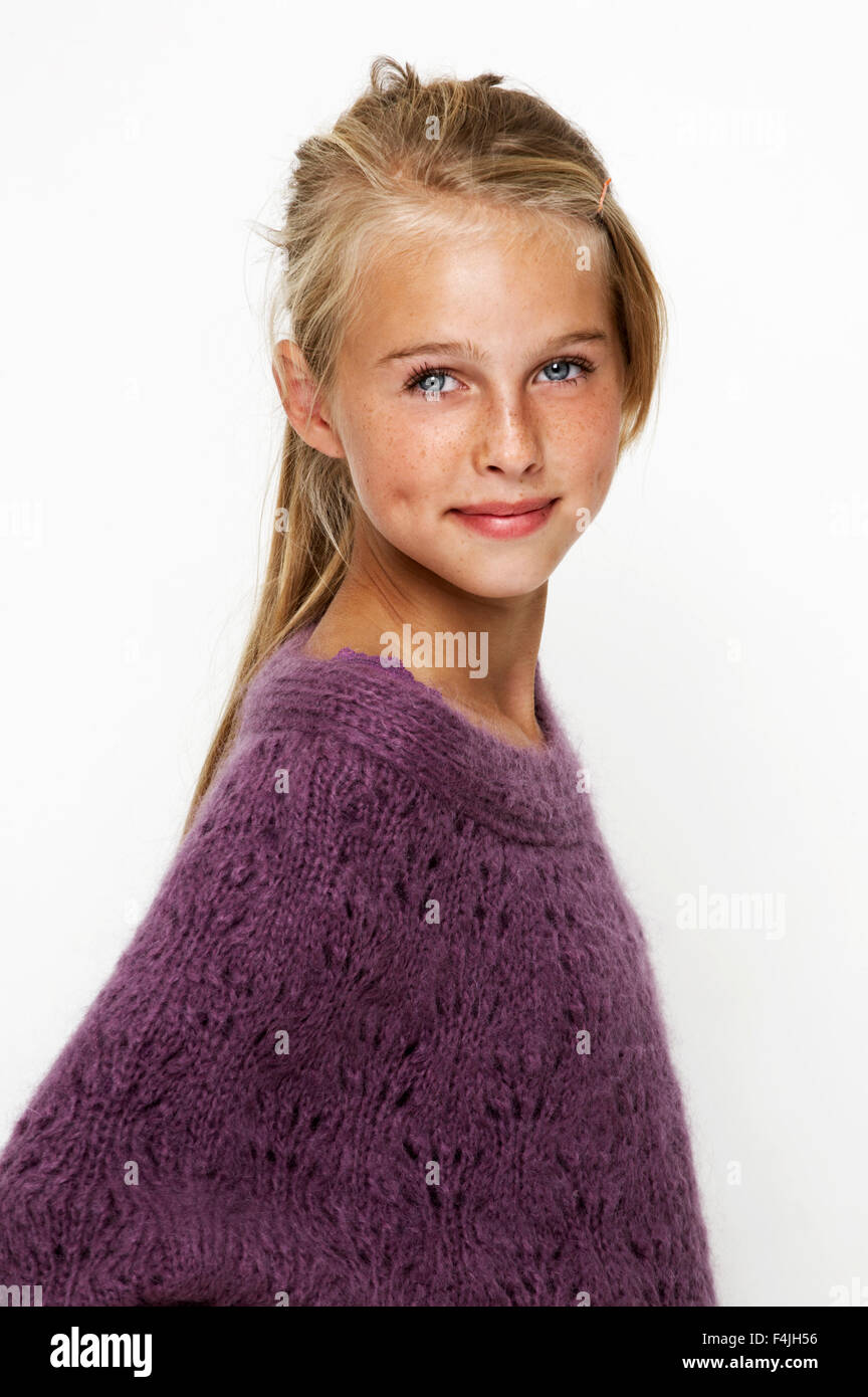 Porträt von lächelnden Mädchens Stockfoto