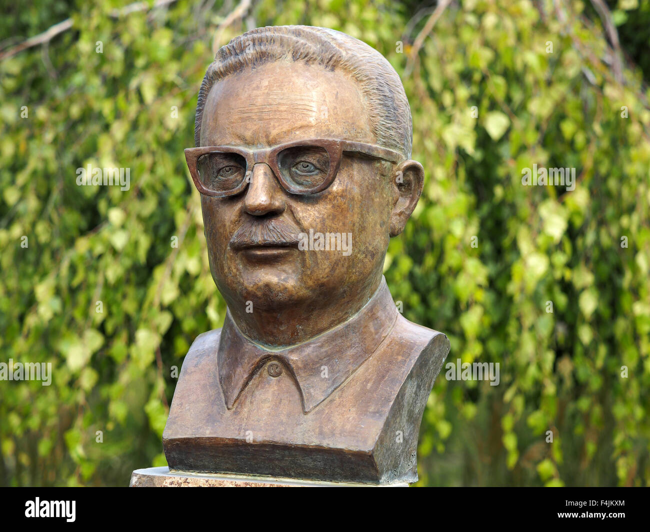 Statue, Salvador Allende ehemaligen Präsidenten von Chile, Donaupark, Wien, Österreich Stockfoto