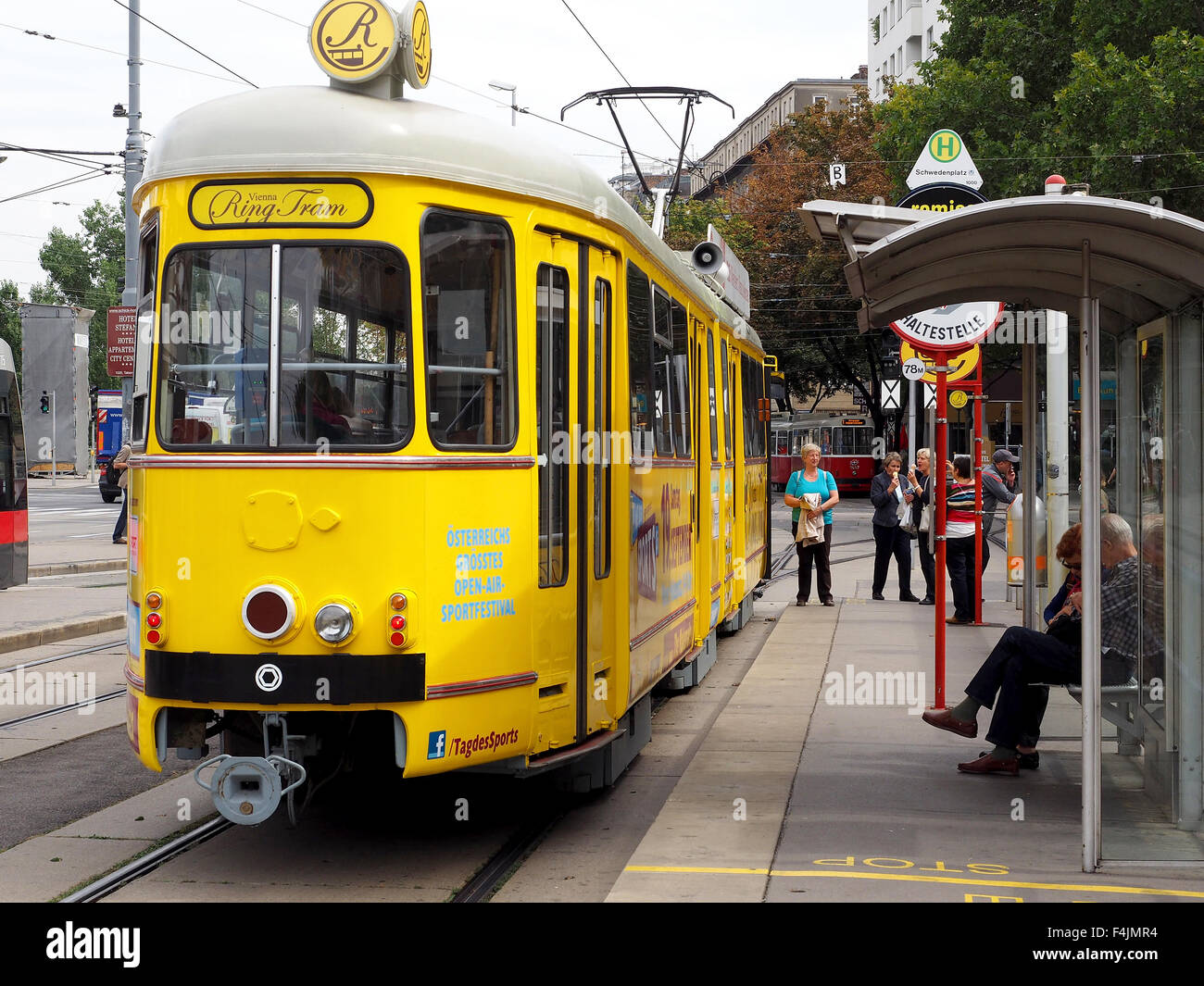 Ring Tram, Wien, Österreich Stockfoto