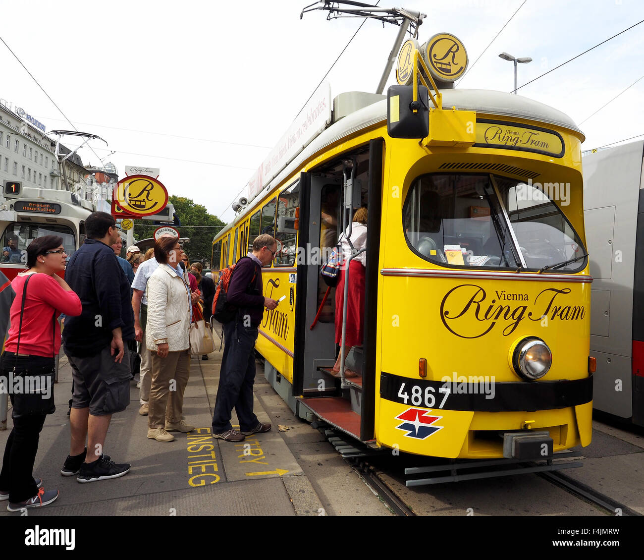 Ring Tram, Wien, Österreich Stockfoto