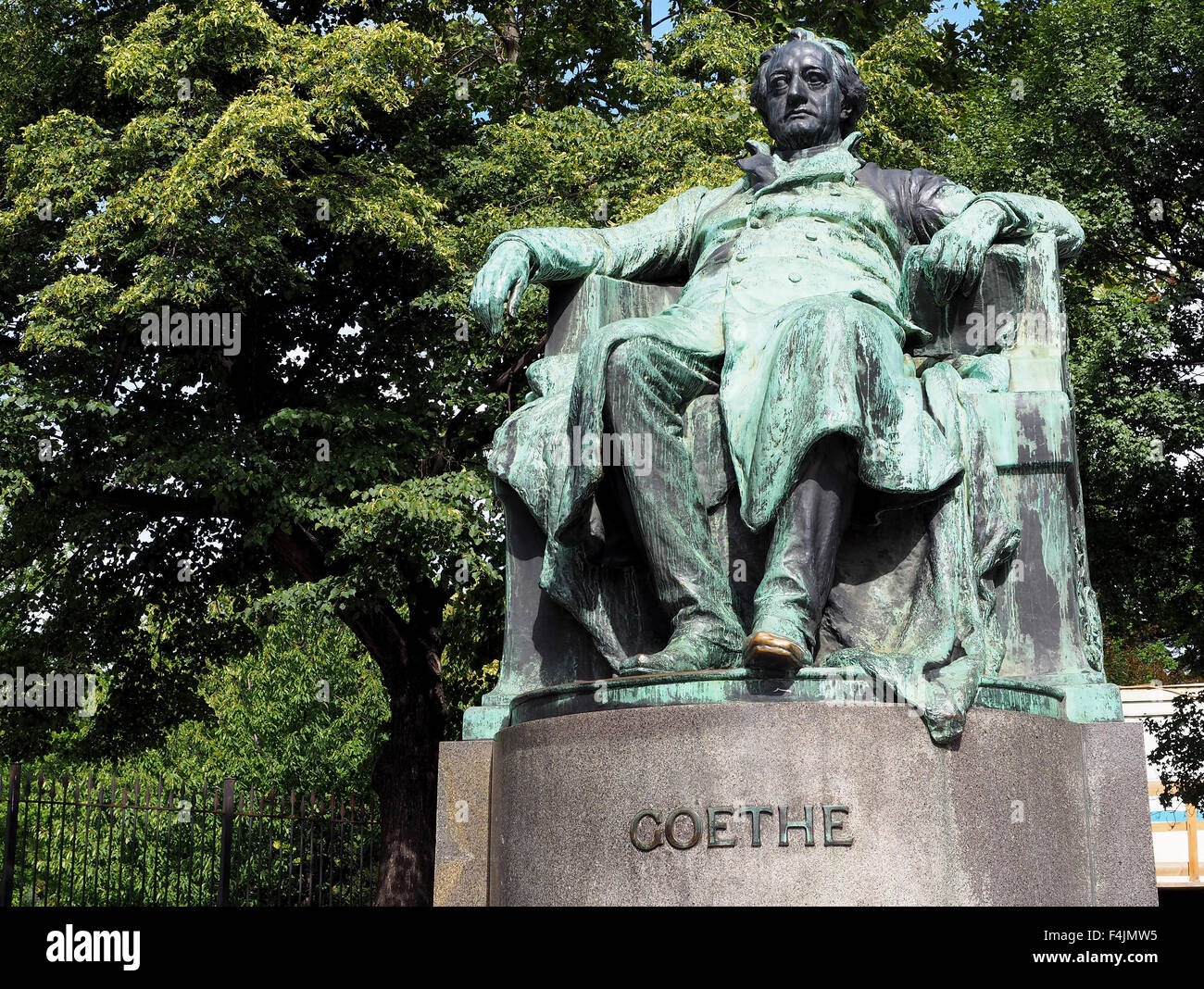 Statue von Goethe, Wien, Österreich. Stockfoto