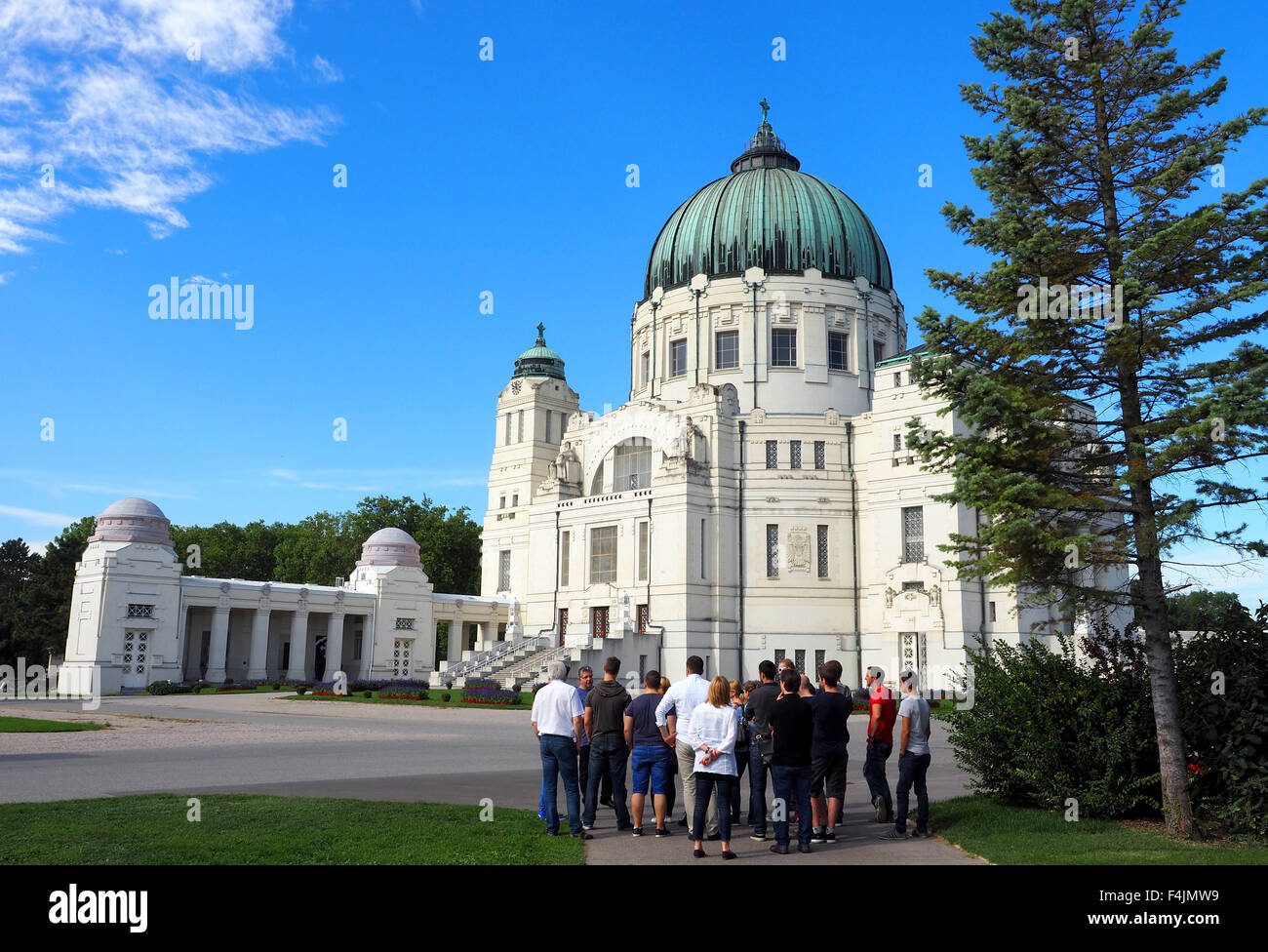 Die Kirche von Karl Borromäus, Karlskirche, Zentralfriedhof, Wien, Österreich Stockfoto