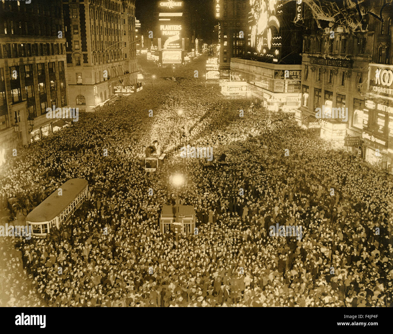 Feier des VJ-Day am Times Square, New York, USA Stockfoto