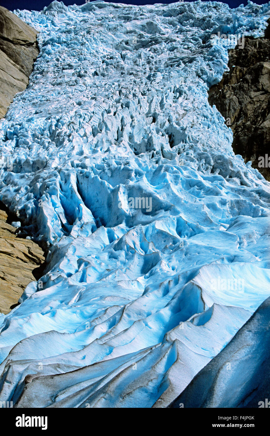 Gletscher Briksdalsbreen Stockfoto
