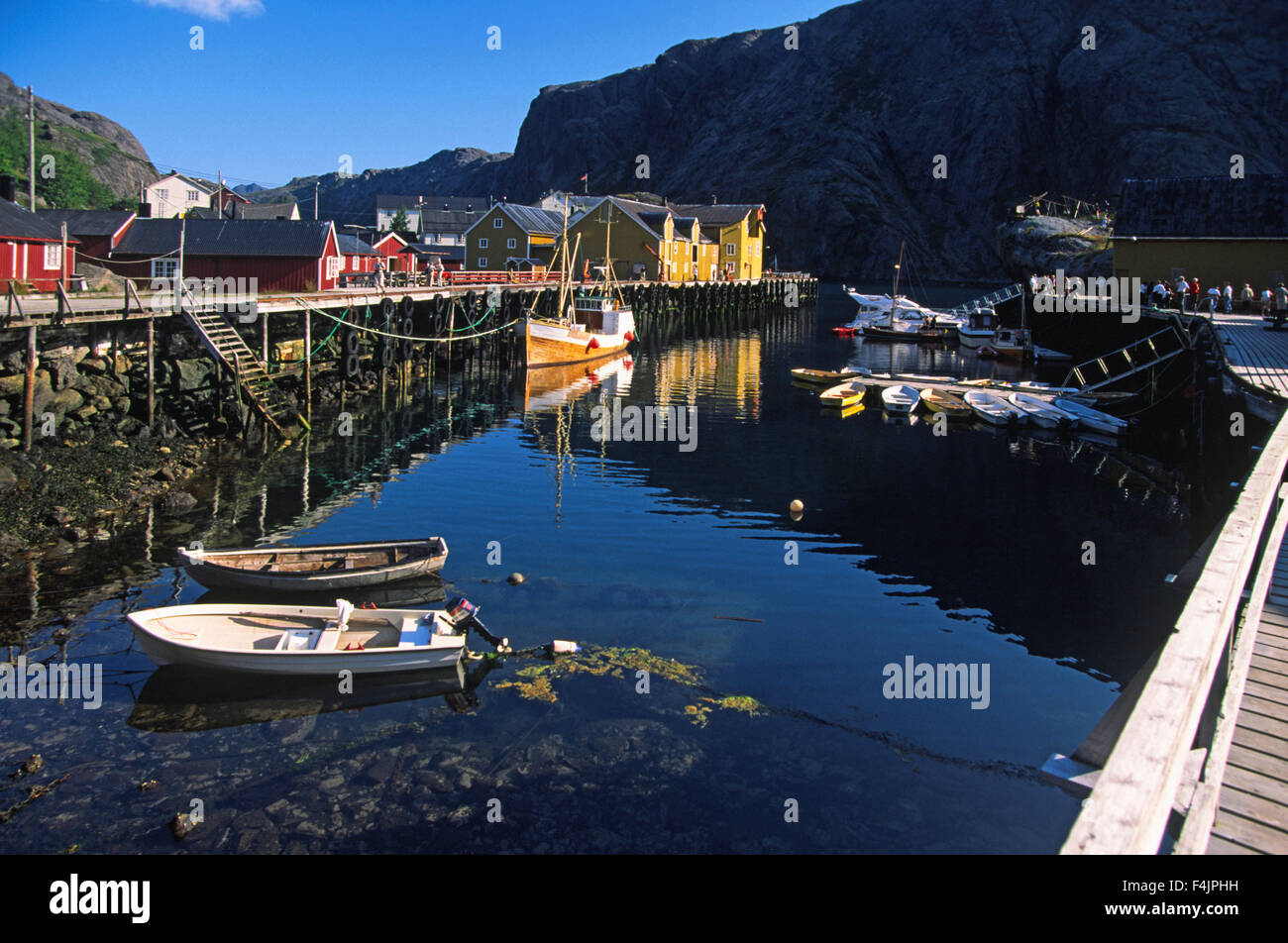 Kleiner Hafen in Bergen Stockfoto