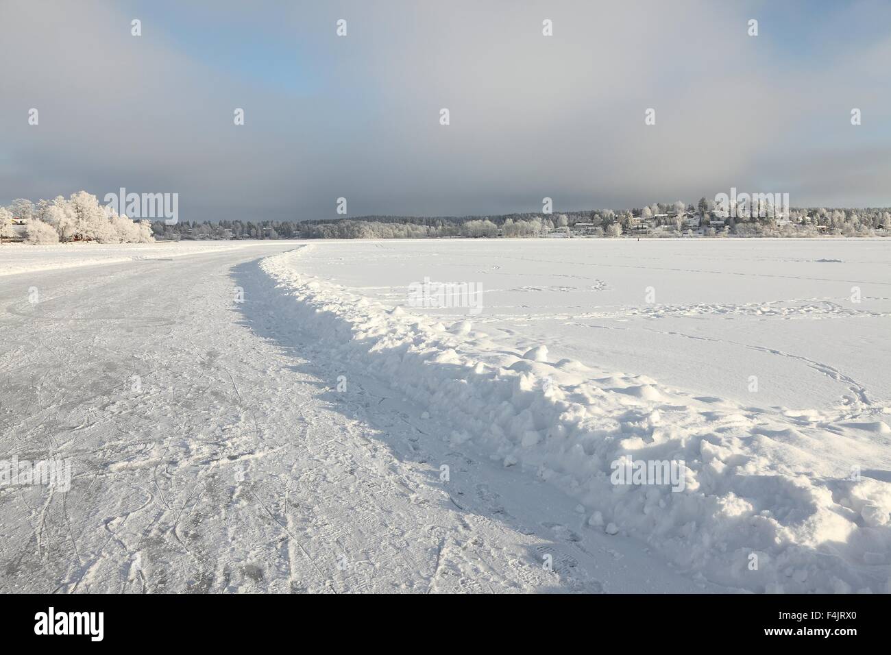 Zugefrorenen See Stockfoto