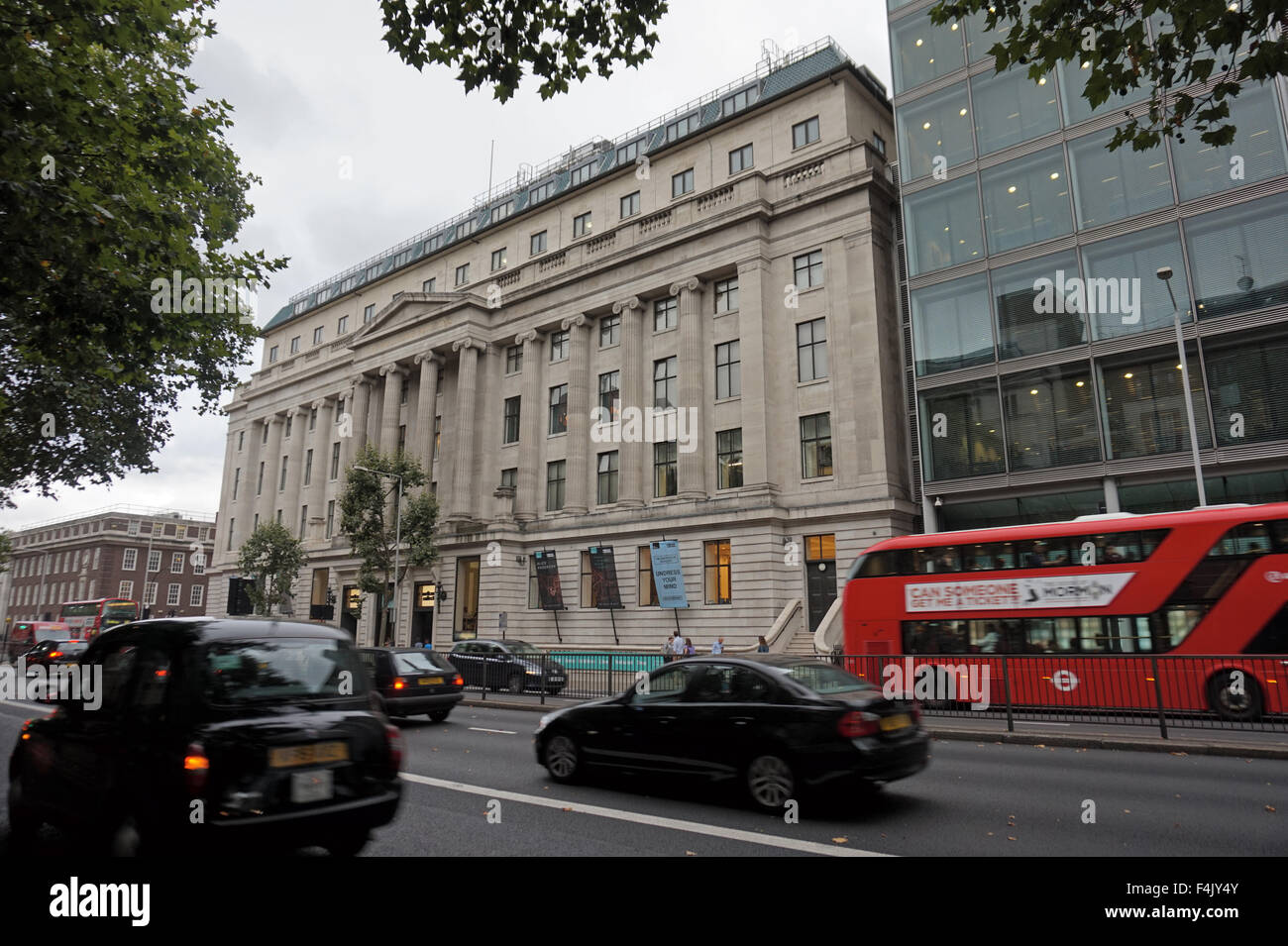 Außenseite des Wellcome Sammlung und Bibliothek, Euston Road, London Stockfoto