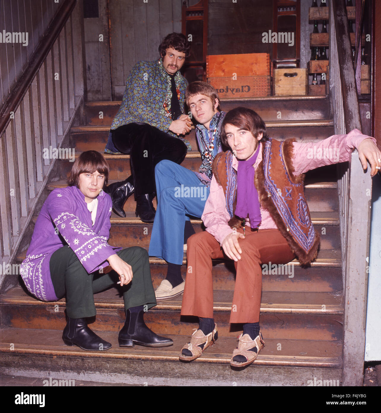 FLOWERPOT MEN UK-pop-Gruppe im Jahr 1967. Vom linken Robin Shaw, Tony Burrows, Peter Nelson, Neil Landon. Foto Tony Gale Stockfoto