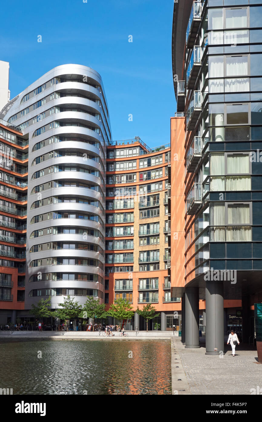 Moderne Apartments im Merchant Square Paddington, London England Vereinigtes Königreich Großbritannien Stockfoto