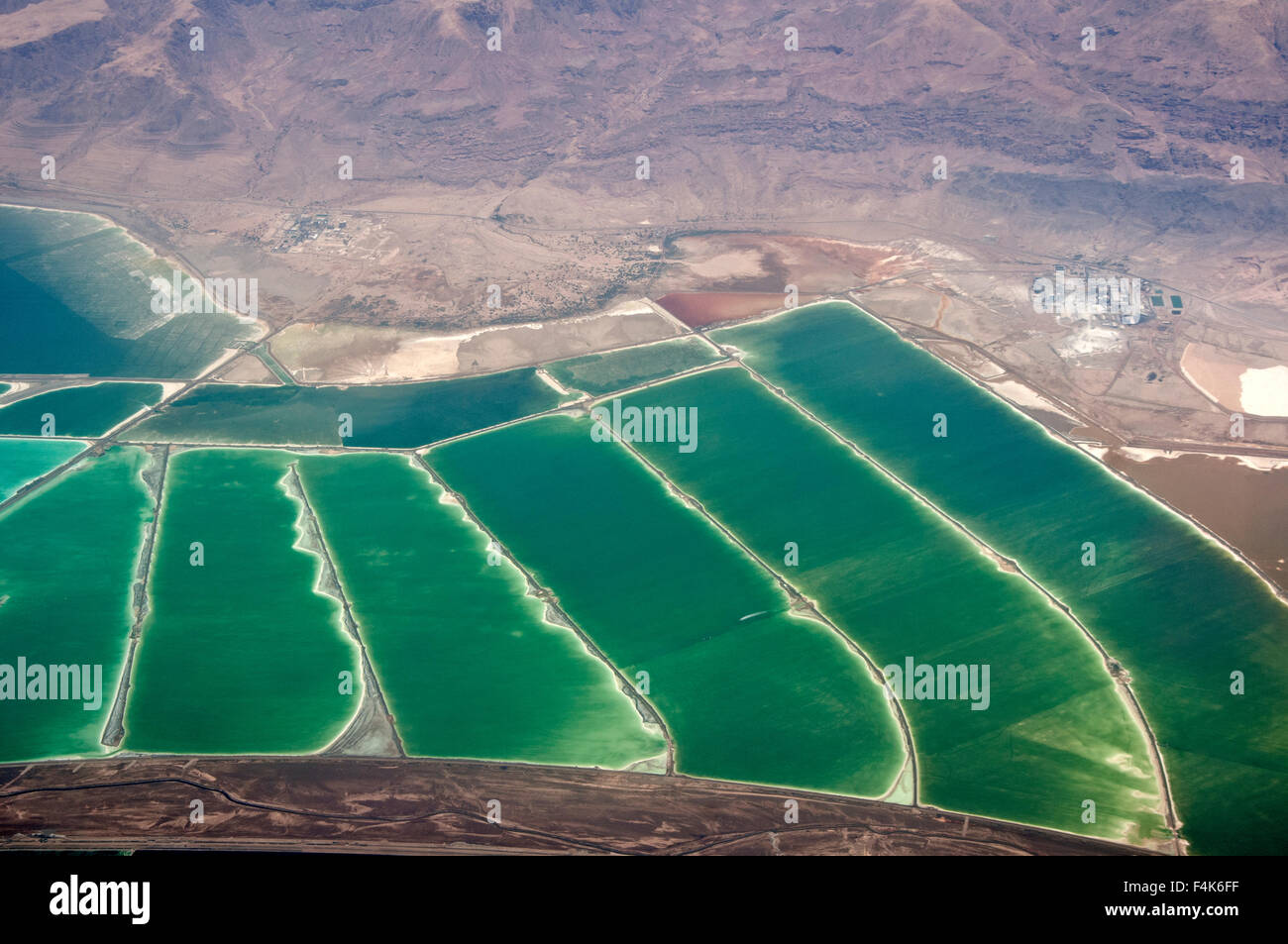 Totes Meer Salz Pools, Israel Stockfoto