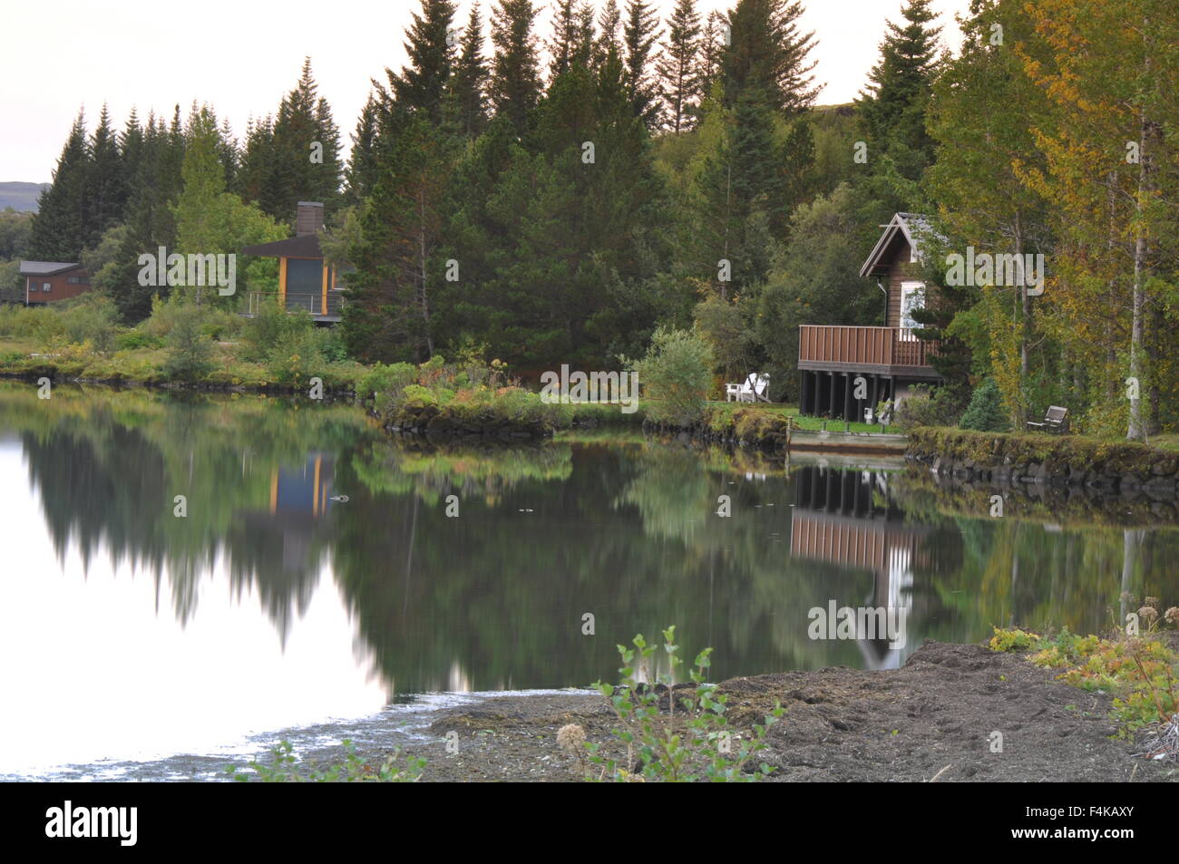 Island, isländische Holiday, Feuerland und Eis, der Natur, Stockfoto