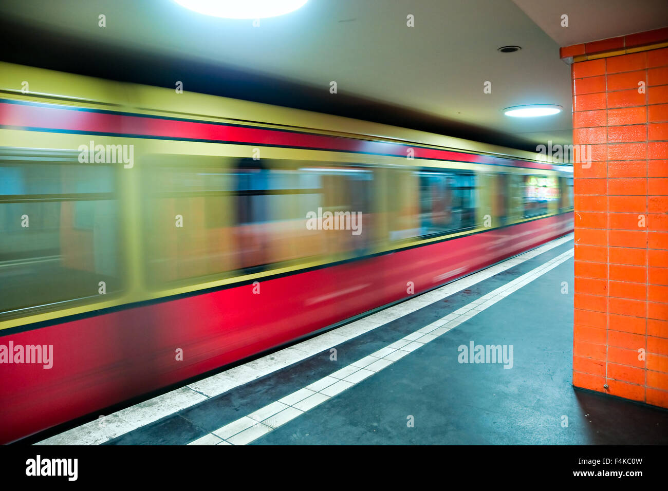 Berliner u-Bahn. Deutschland. Stockfoto