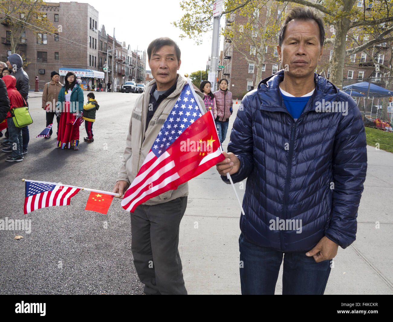 China-Tage-Festival und Laternenumzug in Chinatown in Sunset Park in Brooklyn, NY, Oct.18, 2015. Stockfoto