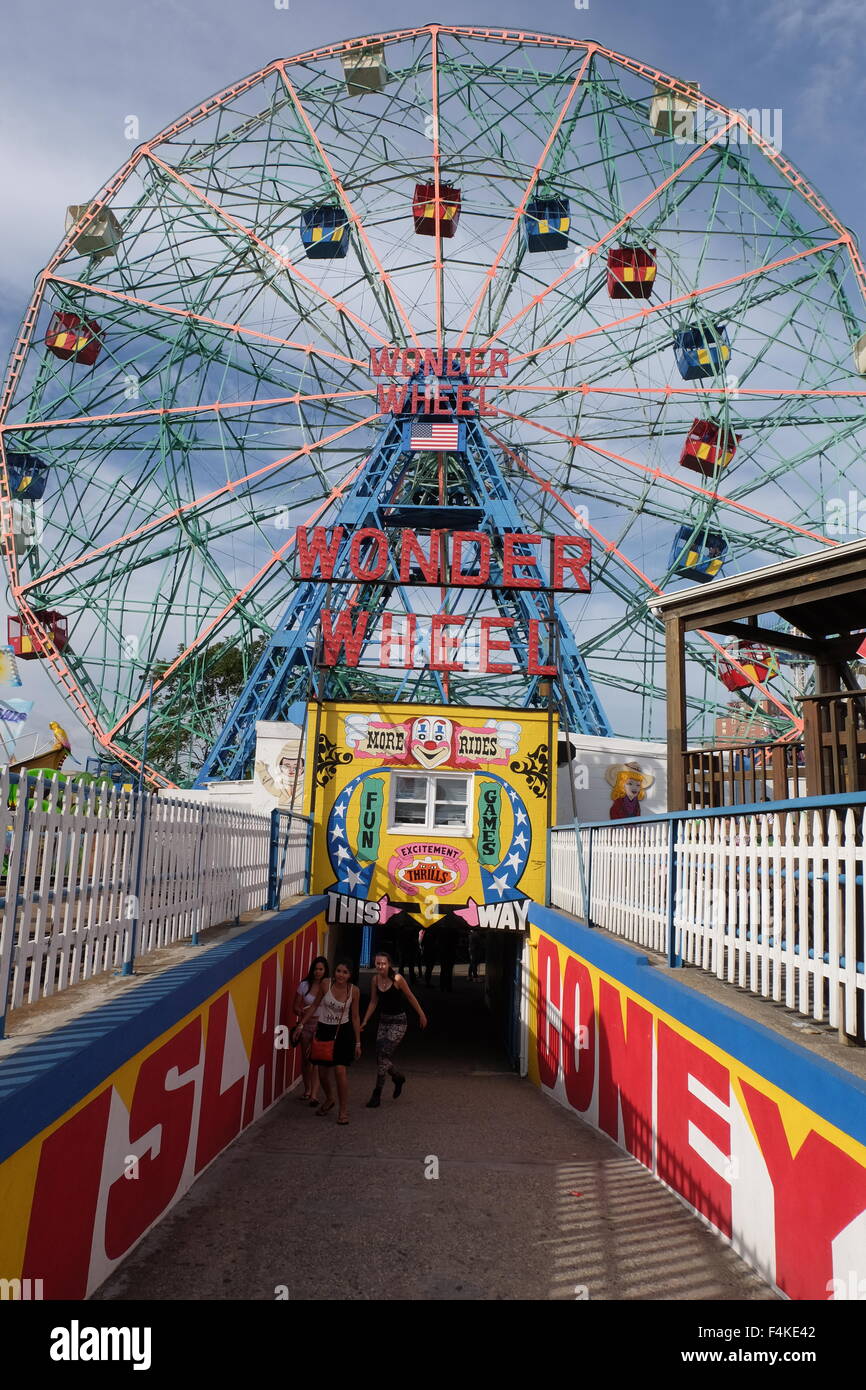 Das Wunder-Rad in Coney Island, brooklyn Stockfoto