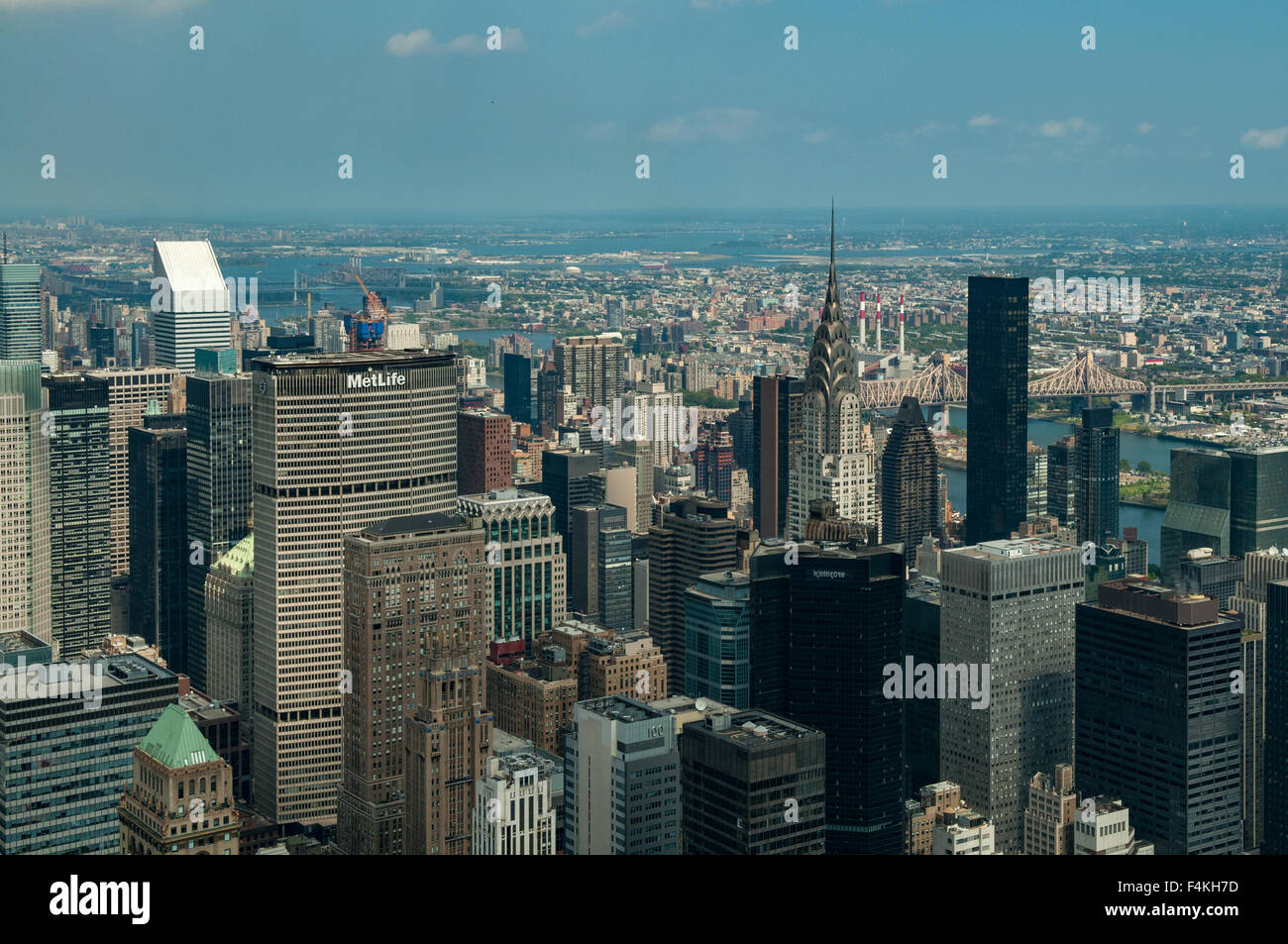 Ansicht Nord östlich von New York City Skyline, USA Stockfoto
