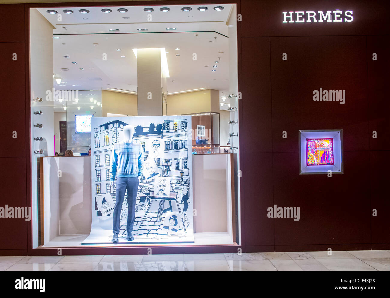 Ein Hermes-Shop in Las Vegas strip Stockfotografie - Alamy