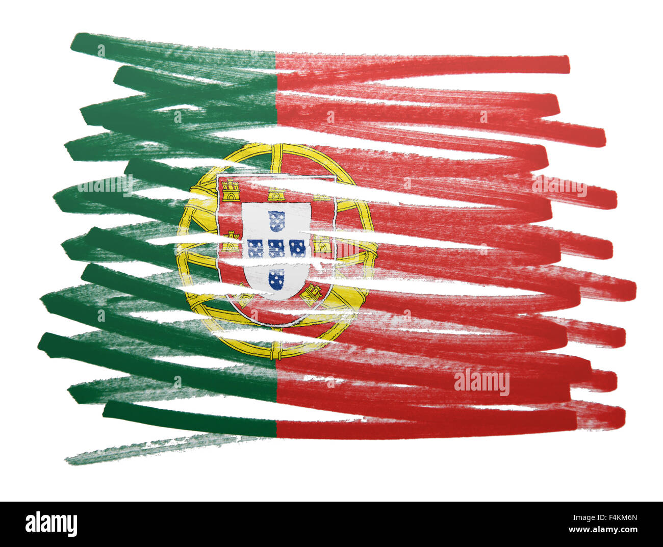 Abbildung der Flagge gemacht mit Stift - Portugal Stockfoto